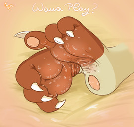 3_toes ambiguous_gender barefoot bodily_fluids claws feet foot_focus foot_shot paws soles solo sweat toes thaasteo nintendo pokemon felid feline generation_1_pokemon mammal meowth pokemon_(species) 2019 hi_res signature source_request unavailable_at_source