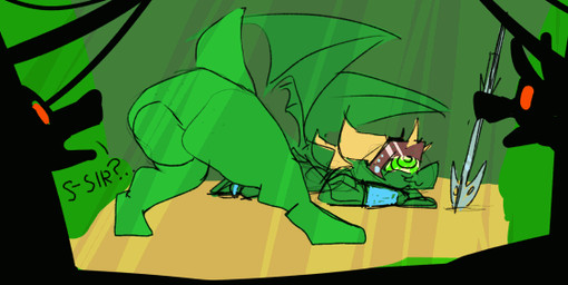 ass_up balls being_watched big_butt bouncing_balls butt feral genitals group looking_at_another male melee_weapon mind_control polearm raised_tail rear_view shaking_butt spear tail text weapon wings roksim european_mythology mythology dragon mythological_creature mythological_scalie scalie western_dragon 2d_animation animated frame_by_frame loop