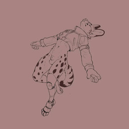 animal_genitalia anthro balls bottomless clothed clothing eyes_closed fully_sheathed genitals jacket male sheath simple_background solo spread_arms topwear weightlessness bedtime_buck felid felinae feline mammal 1:1 monochrome