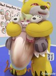 anthro clothing daycare diaper duo feces fur hug hugging_another hugging_from_behind hypnosis male male/male mind_control pooping scatplay soiled_diaper soiling unclean_diaper used_diaper white_diaper chaptude bandai_namco digimon bear digimon_(species) gargomon lagomorph leporid mammal monzaemon rabbit 2022 absurd_res hi_res