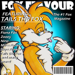 anthro arm_tuft barcode bedroom_eyes bodily_fluids chest_tuft fangs femboy looking_at_viewer lustful_gaze male narrowed_eyes open_mouth open_smile ring_(sonic) saliva saliva_on_finger saliva_on_hand saliva_on_tongue saliva_string seductive shoulder_tuft smile smiling_at_viewer solo teeth text tongue tongue_out tuft justsomeidiotonline sega sonic_the_hedgehog_(series) miles_prower canid canine fox mammal red_fox true_fox 1:1 absurd_res cover english_text hi_res magazine_cover story story_in_description