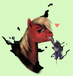 blood bodily_fluids doll feral male solo jcharlesmachiavelli friendship_is_magic hasbro my_little_pony big_macintosh_(mlp) smartypants_(mlp) earth_pony equid equine horse mammal pony