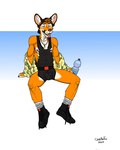 anthro belt big_ears boots bottle brown_hair bulge clothing container cross ears_up footwear fur hair half-closed_eyes hat headgear headwear holding_bottle holding_container holding_object holding_water_bottle jewelry male muscular muscular_anthro muscular_male narrowed_eyes necklace nipple_piercing nipples open_mouth orange_body orange_fur piercing shoes socks solo teeth teeth_showing tongue tongue_out water water_bottle wearing_hat white_body white_fur bartek22 chris_the_fox_(bartek22) canid canine fox mammal hi_res