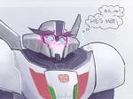 autobot blue_eyes blush eyebrows machine not_furry simple_background smile solo text white_background xgemfirex hasbro takara_tomy transformers transformers_aligned_continuity transformers:_prime wheeljack cybertronian humanoid living_machine robot robot_humanoid 4:3 digital_media_(artwork) english_text