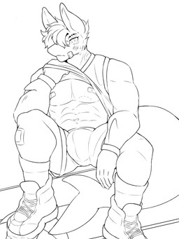 abs anthro band-aid bandage basket basketball_uniform bite_mark bottomwear bulge clothing container footwear male muscular muscular_anthro muscular_male pecs shoes shorts simple_background sneakers socks solo sportswear tail uniform white_background finny_finegan finnegan asinus donkey equid equine mammal 3:4 hi_res monochrome sketch