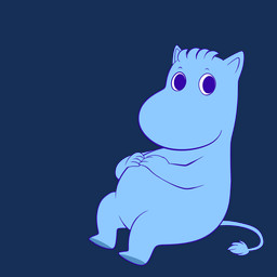 anthro blue_body eyebrows hand_on_belly looking_at_viewer male simple_background sitting solo tail transparent_background lonbluewolf the_moomins lonbluewolf_(character) moomin 1:1 2016 alpha_channel source_request