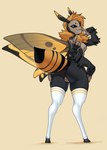 anthro arthropod_abdomen black_eyes clothing female genitals insect_wings legwear pupils pussy rear_view simple_background solo standing stockings thigh_highs white_pupils wings marycitrus geist_(anoriginalzero) arthropod insect lepidopteran moth hi_res