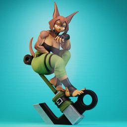 5_toes anthro axe breasts brown_body brown_fur brown_hair claws cleavage clothed clothing feet female fingerless_gloves footwear fur gloves gradient_background hair handwear humanoid_feet muscular muscular_female plantigrade simple_background sitting sitting_on_weapon socks solo stirrup_footwear stirrup_socks toe_claws toes vllrukkin valorlynz_(modeler) dog_knight_rpg rory_(ceehaz) canid canine canis dobermann domestic_dog mammal pinscher 1:1 2025 3d_(artwork) digital_media_(artwork) hi_res