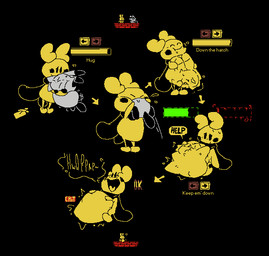 after_vore afterimage ambiguous_anthro ambiguous_gender ambiguous_pred ambiguous_prey anthro anthro_pred anthro_prey belly belly_on_ground big_belly black_background black_cape black_cheeks black_clothing black_ear_tips black_eyes blush blush_lines bodily_fluids body_in_mouth burp_cloud burping calling_for_help cape cape_only cheek_bulge cheek_spots clenched_eyes closed_frown closed_smile clothing critical_hit digestion dipstick_ears directional_arrow discarded_object discarded_sword drooling duo ear_markings empty_eyes eyes_closed face_imprint featureless_arms feet flailing frown fully_inside fur gameplay_mechanics gaping_mouth gui hair hand_imprint hand_on_belly hand_on_own_belly head_first health_bar heart_reaction heart_symbol holding_another hug huge_belly hugging_another imprint input_prompt looking_at_belly looking_at_own_belly looking_at_self looking_down looking_down_at_belly looking_down_at_self markings melee_weapon meter monotone_background monotone_hair mostly_nude mostly_nude_ambiguous mostly_nude_anthro motion_lines mouth_closed multicolored_ears narrowed_eyes nude_ambiguous nude_anthro open_mouth oral_vore partially_inside progress_bar rumbling_stomach saliva same_size_vore sequential_arrow simple_background sitting sitting_on_ground small_arms small_feet smile smiling_eyes smoothening_bulge_digestion soft_vore speech_bubble standing struggling struggling_prey swallowing sweat sweatdrop sword tan_belly tan_body tan_ears tan_face tan_fur tan_hair text thin_legs tight_hug two_tone_ears unwilling_prey vore weapon yellow_belly yellow_body yellow_ears yellow_face yellow_text meatcanister creepy_castle daniel_(meatcanister) moth_(creepy_castle) arthropod insect lepidopteran mammal moth 2026 absurd_res digital_media_(artwork) english_description english_text hi_res pixel_(artwork) sequence male_(lore)