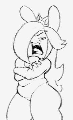 3_fingers angry anthro arms_bent bangs bent_arm big_breasts big_butt breast_squish breasts butt covering covering_breasts crossed_arms crown crown_only curvy_figure ear_piercing eye_through_hair eyebrow_through_hair eyebrows featureless_crotch female female_anthro fingers fur furrowed_eyebrows gem hair hair_over_eye half-closed_eyes headgear headgear_only huge_breasts long_ears looking_at_viewer narrowed_eyes navel no_pupils noseless nude nude_anthro nude_female open_mouth piercing simple_background slightly_chubby slightly_chubby_anthro slightly_chubby_female solo squish standing teeth thin_eyebrows tongue translucent translucent_hair white_background white_body white_eyes white_fur white_hair white_tongue dangus-llc mario_bros mario_plus_rabbids_sparks_of_hope nintendo raving_rabbids rayman_(series) ubisoft rabbid_rosalina lagomorph mammal rabbid 2024 crossover digital_drawing_(artwork) digital_media_(artwork) english_description monochrome portrait sketch three-quarter_portrait