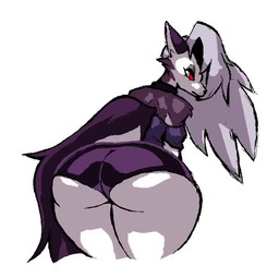 anthro big_butt bouncing_butt butt eyelashes female fur grey_body grey_fur hair huge_butt long_hair long_tail looking_at_viewer music rear_view red_sclera solo tail thick_thighs twerking whisker_spots whiskers white_body white_eyes white_fur white_hair rohan_furries sound_warning trickster_(artist) hellaverse helluva_boss mythology loona_(helluva_boss) canid canid_demon canine canis demon hellhound hybrid mammal mythological_canine mythological_creature wolf 1:1 animated long_playtime sound video