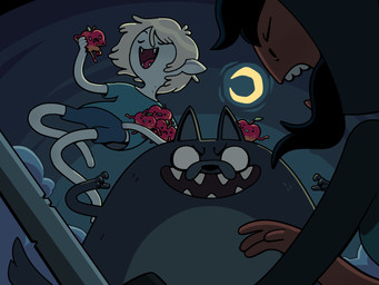 alternate_species ambiguous_gender anthro crescent_moon dot_eyes fangs female food fruit fur group humanoid_pointy_ears imminent_vore leaf melee_weapon moon open_mouth plant pointy_ears sharp_teeth simple_eyes sword teeth toony weapon discount-supervillain adventure_time cartoon_network finn_the_human jake_the_dog marceline_abadeer canid canine canis elemental_creature elemental_humanoid flora_fauna food_creature food_humanoid fruit_humanoid human humanoid living_fruit mammal plant_humanoid vampire wolf 4:3 hi_res