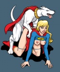 bestiality blonde_hair blue_eyes breasts cape clothing duo erection female female_on_feral feral genitals hair human_on_feral interspecies male male/female male_on_human nipples panties penis sex simple_background superdog tail tongue tongue_out underwear extro dc_comics krypto_the_superdog krypto supergirl canid canine canis domestic_dog human mammal 5:6