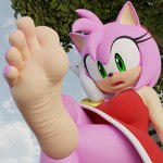 2024 3d_(artwork) 5_toes accessory amy_rose anthro barefoot breasts clothed clothing digital_media_(artwork) dress eulipotyphlan feet female foot_focus gloves green_eyes hair hair_accessory hairband handwear hedgehog hi_res humanoid_feet mammal multicolored_body open_mouth pink_body pink_hair plantigrade sega soles solo sonic_the_hedgehog_(series) toes twintails3d two_tone_body