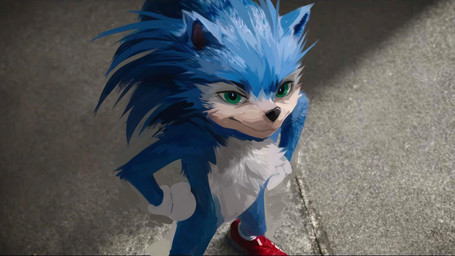 anthro black_nose blue_body blue_fur clothing featureless_crotch footwear fur glistening glistening_eyes green_eyes hand_on_hip looking_at_viewer looking_up male mostly_nude mouth_closed red_clothing red_footwear red_shoes shoes solo standing unsigned white_body white_fur corzh77 sega sonic_the_hedgehog_(series) sonic_the_hedgehog eulipotyphlan hedgehog mammal 16:9 hi_res widescreen