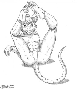 anthro bedroom_eyes breasts buckteeth butt claws ear_piercing ear_ring featureless_breasts featureless_crotch feet female foot_focus fur grin hair half-closed_eyes legs_up looking_at_viewer lying narrowed_eyes navel nude nude_female null on_back piercing pose presenting rat_tail ring_piercing seductive smile smiling_at_viewer soles solo tail tail_between_legs teeth toe_claws toes whiskers marcushunter roxeanne_leblanc mammal murid murine rat rodent 2020 hi_res monochrome signature