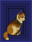 ambiguous_gender black_body black_fur blue_background blue_eyes blue_inner_ear blue_nose brown_body brown_fur digitigrade feral fur grey_sclera head_tuft inner_ear_fluff kerchief neckerchief one_ear_up pattern_kerchief pattern_neckerchief paws plaid_kerchief plaid_neckerchief side_view simple_background sitting smile snout solo tail tan_body tan_fur tuft sebdoggo blue_(sebdoggo) canid canine canis domestic_dog herding_dog mammal mixed_breed pastoral_dog welsh_corgi 2011 aliasing digital_drawing_(artwork) digital_media_(artwork) flat_colors full-length_portrait low_res microsoft_paint_(artwork) portrait trans_(lore) trans_man_(lore)