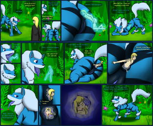 anal anal_penetration anal_vore anus berry bestiality big_butt blonde_hair blue_body blue_eyes blue_fur blue_insides blue_internal blue_mouth blue_tongue blue_vulva bodily_fluids butt clothed clothing dialogue duo extreme_size_difference eyes_closed fangs female female_penetrated female_pred feral food fruit fur genitals hair heart_symbol human_on_feral human_prey in_mouth interspecies larger_feral larger_pred licking male male/female male_penetrating male_penetrating_female male_prey micro_abuse nude open_mouth partially_inside penetration penis plant pokephilia saliva sex shrinking size_difference size_transformation smaller_human teeth text tongue tongue_out transformation unusual_insides vore vulva livinlovindude nintendo pokemon fan_character arcanine generation_1_pokemon human mammal pokemon_(species) comic english_text hi_res