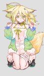 absurd_res animal_humanoid blonde_hair canid canid_humanoid canine canine_humanoid digital_media_(artwork) female fox_humanoid hair hi_res humanoid mammal mammal_humanoid solo toxic_ramen vtuber