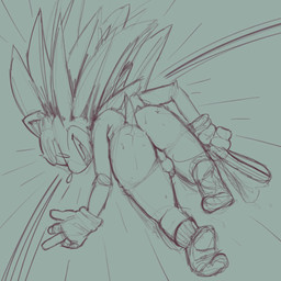 anthro backsack balls bodily_fluids butt clothing footwear fur fur_tuft genitals gesture gloves half-closed_eyes hand_gesture handwear holding_clothing holding_object holding_underwear looking_at_viewer looking_back male middle_finger mostly_nude motion_lines narrowed_eyes perineum pubes quills_(anatomy) rear_view running simple_background smile smiling_at_viewer socks solo sparkles sweat sweatdrop tail tuft underwear largedrat sega sonic_the_hedgehog_(series) sonic_the_hedgehog eulipotyphlan hedgehog mammal 1:1 2021 hi_res monochrome sketch