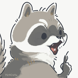 black_eyes black_nose chibi dot_eyes feral grey_body simple_background simple_eyes solo white_body yencatx pogchamp mammal procyonid raccoon 1:1 2022 meme