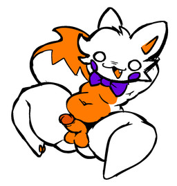 anthro balls bottom_heavy bow_tie bow_tie_only breasts cheek_tuft dipstick_tail facial_tuft featureless_breasts front_view genitals hands_behind_head intersex male markings mostly_nude navel open_mouth penis purple_bow_tie rosy_cheeks simple_background slightly_chubby small_breasts snaggle_tooth solo spread_legs spreading tail tail_markings thick_thighs tuft white_background wide_hips nanodude78 five_nights_at_freddy's five_nights_at_freddy's_world five_nights_at_frickbear's five_nights_at_frickbear's_(series) five_nights_at_frickbear's_3 scottgames lolbit_(fnaf) lolbit_(frickbear's) 2026 digital_media_(artwork) hi_res nonbinary_(lore)