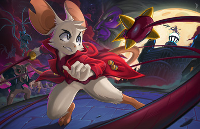3_toes action_pose anthro barefoot big_ears bone bottomless bottomless_female building clothed clothing detailed_background featureless_crotch feet female flying full_moon fur group holding_melee_weapon holding_object holding_polearm holding_spear holding_weapon holding_whip male male/male melee_weapon moon night notched_ear paws polearm pose skeleton sky solo_focus spear star toes weapon whip white_body white_fur dansyron mina_the_hollower yacht_club_games lionel_(mina_the_hollower) mina_(mina_the_hollower) thorne_(mina_the_hollower) bat felid lion mammal monster mouse murid murine pantherine rodent undead hi_res
