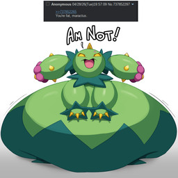 belly big_belly dialogue female green_body huge_belly morbidly_obese morbidly_obese_female morbidly_obese_humanoid obese obese_female obese_humanoid overweight overweight_female overweight_humanoid simple_background solo text white_background yellow_eyes shweetmagnet nintendo pokemon generation_5_pokemon humanoid maractus pokemon_(species) 1:1 2026 digital_media_(artwork) english_text hi_res