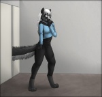 anthro blue_eyes doors female fur hair solo tail white_hair tuka star_trek twillight_(twillightskunk) mammal mephitid skunk absurd_res hi_res