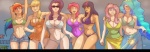 alternate_species big_breasts bikini blonde_hair blue_eyes blush breasts cleavage clothed clothing crown eyewear female glasses group hair headgear humanized long_hair multicolored_hair not_furry one-piece_swimsuit pink_hair princess purple_eyes purple_hair rainbow_hair royalty skimpy smile sunglasses swimwear tiara tight_clothing two-piece_swimsuit two_tone_hair holimount friendship_is_magic hasbro my_little_pony applejack_(mlp) fluttershy_(mlp) pinkie_pie_(mlp) princess_celestia_(mlp) rainbow_dash_(mlp) rarity_(mlp) twilight_sparkle_(mlp) human mammal 2012 hi_res