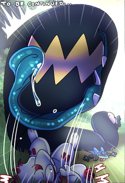 blue_mouth blue_tongue bodily_fluids comic_panel dripping rounded_teeth saliva saliva_drip saliva_on_tongue saliva_string teeth teeth_showing tongue halfpricesouls nintendo pokemon mango_(halfpricesouls) zoro_(halfpricesouls) generation_4_pokemon generation_8_pokemon hisuian_form hisuian_zorua lucario pokemon_(species) regional_form_(pokemon) absurd_res comic hi_res