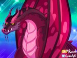 feral male membrane_(anatomy) membranous_wings red_body red_scales scales solo spikes spikes_(anatomy) tail wings raush adult_swim cartoon_network mythology rick_and_morty balthromaw dragon mythological_creature mythological_scalie scalie