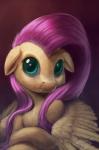 2018 absurd_res equid equine feathered_wings feathers female feral fluttershy_(mlp) friendship_is_magic hair hasbro hi_res huge_filesize long_hair looking_at_viewer mammal my_little_pony mythological_creature mythological_equine mythology pegasus solo wings zilvart