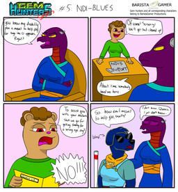 anthro blind clothing cochlear_implant_processor crossed_arms deaf dialogue disability female group overalls reading scarf sitting sweater text topwear trio walking_stick baristagamerproductions ada_(gem_hunters) background_character queenie_(gem_hunters) bear canid canine mammal reptile scalie snake absurd_res comic english_text hi_res