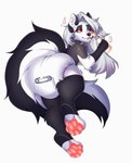 abdl anthro clothed clothing diaper diaper_fetish female fluffy fluffy_tail paws solo tail wearing_diaper sweety_(artist) helluva_boss pampers loona_(helluva_boss) canid canine canis mammal wolf absurd_res hi_res