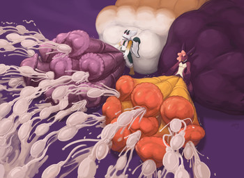 8_penises animal_genitalia animal_penis anthro balls big_balls big_penis bodily_fluids cum cumshot duo ejaculation equine_genitalia equine_penis excessive_cum excessive_genital_fluids genital_fluids genitals giant_sperm huge_balls huge_penis hyper hyper_balls hyper_genitalia hyper_penis male multi_balls multi_genitalia multi_penis penis simple_background what kittykage absurd_res hi_res