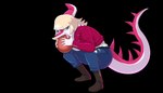 5_fingers anthro big_tail bite blonde_hair blue_eyes boots bottomwear clothing crouching denim denim_bottomwear denim_clothing dodgeball eyelashes female fingers footwear hair jacket jeans long_hair long_tail magenta_body magenta_scales multicolored_body multicolored_scales pants pink_body pink_scales scales sharp_teeth shoes simple_background snout solo spiked_tail spikes spikes_(anatomy) tail teeth tongue tongue_out topwear torn_bottomwear torn_clothing torn_jeans torn_pants transparent_background two_tone_body two_tone_scales prometheuzone cavemanon_studios i_wani_hug_that_gator mia_moretti dinosaur hadrosaurid ornithischian ornithopod parasaurolophus prehistoric_species reptile scalie 2024 2d_animation alpha_channel animated hi_res short_playtime