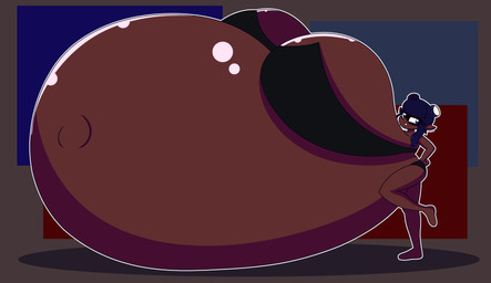 alternative_fashion belly big_belly big_breasts big_navel black_bra black_clothing black_panties black_underwear blue_hair bra breasts brown_body brown_ears brown_skin clothing emo eyelashes female hair hand_on_hip hand_on_own_hip huge_belly huge_breasts huge_navel humanoid_pointy_ears hyper hyper_belly hyper_breasts hyper_navel hyper_pregnancy navel not_furry outie_navel outline panties pointy_ears pregnant pregnant_female pregnant_humanoid pseudo_hair purple_eyes raised_leg side_view smile solo teeth tentacle_hair tentacles underwear white_outline blustrkad nintendo splatoon mila_berry_(solarones) animal_humanoid aquatic aquatic_humanoid cephalopod cephalopod_humanoid humanoid inkling mollusk mollusk_humanoid 2026 absurd_res cel_shading colored digital_media_(artwork) hi_res shaded signature
