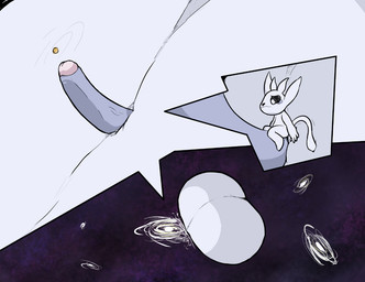 anthro astronomical_hyper balls big_balls big_penis black_nose black_sclera bodily_fluids close-up cosmic_background galaxy genitals giga_balls giga_penis glans grey_penis huge_balls huge_penis hyper hyper_balls hyper_genitalia hyper_penis macro_balls male penis pink_glans planet solo space tears vein veiny_penis white_body white_ears white_eyes unowo microsoft ori_(series) xbox_game_studios ori_(ori) guardian_spirit 2022 cel_shading colored digital_media_(artwork) shaded