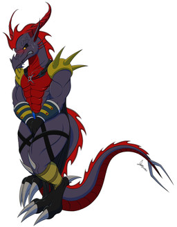 anthro clenched_teeth desperation full_bladder holding_crotch horn knock-kneed male muscular muscular_male omorashi potty_dance simple_background solo tail teeth white_background razor-z mythology dragon mythological_creature mythological_scalie scalie absurd_res hi_res