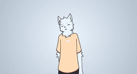 anthro clothed clothing male multiple_poses pose shirt simple_background smile solo topwear samirachuni kori_(samirachuni) arctic_fox canid canine fox mammal true_fox 2d_animation animated digital_media_(artwork) frame_by_frame hi_res high_framerate short_playtime sound video