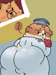 ambiguous_gender anthro belly big_butt butt clothing cutaway duo hat headgear headwear male pose slightly_chubby slightly_chubby_male uniform ugly-rat15508 dogs_in_space netflix jerry_(dogs_in_space) loaf_(dogs_in_space) bulldog canid canine canis chow_chow domestic_dog mammal mastiff molosser spitz 3:4 hi_res pinup