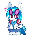 2014 <3 bag blue_hair chibi clothing equine eyewear female friendship_is_magic glasses hair headphones horn jacket lifeloser mammal musical_note my_little_pony plain_background purple_eyes solo standing two_tone_hair unicorn vinyl_scratch_(mlp)
Rating: Safe
Score: 8
User: 2DUK
Date: April 12, 2014