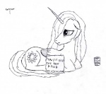 can cardboard container cutie_mark feathered_wings feathers female feral horn princess quadruped royalty simple_background solo tail white_background wings unknown_artist friendship_is_magic hasbro my_little_pony mythology mushi princess_celestia_(mlp) equid equine mammal mythological_creature mythological_equine winged_unicorn black_and_white monochrome