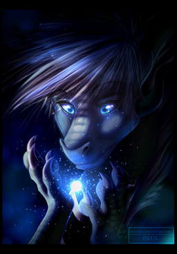 black_bars blue_eyes claws feral hair solo text skaydie mythology dragon mythological_creature mythological_scalie scalie 2015 digital_media_(artwork) hi_res letterbox url