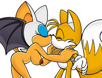 age_difference anthro bat_wings big_breasts blue_eyeshadow breasts butt clothing duo eyeshadow female fur gloves gloves_only hair hand_on_cheek hand_on_shoulder handwear handwear_only kiss_on_lips kissing makeup male male/female membrane_(anatomy) membranous_wings mostly_nude nipples nude older_female simple_background tail white_background white_hair wings yellow_body yellow_fur younger_male dushon sega sonic_the_hedgehog_(series) miles_prower rouge_the_bat bat canid canine fox mammal 2025 hi_res