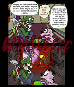 angry axe blonde_hair dialogue hair hair_clipper haircut purple_hair scared text zikadraws cartoon_network courage_the_cowardly_dog luigi's_mansion mario_bros nintendo courage_the_cowardly_dog_(character) freaky_fred hellen_gravely luigi beagle canid canine canis domestic_dog ghost humanoid hunting_dog mammal scent_hound spirit comic crossover english_text hi_res