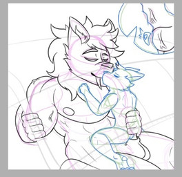 brayan_pintura diente duo female kissing male male/male nude poolside sex gblast18 miracles_midland canid canine canis domestic_dog hybrid mammal wolf low_res