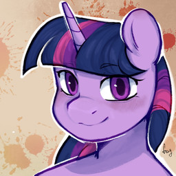abstract_background anthro bangs blush eyebrow_through_hair eyebrows eyelashes female female_anthro hair horn long_hair looking_at_viewer nude nude_anthro nude_female outline pose purple_body purple_eyes smile smiling_at_viewer solo text three-quarter_view translucent translucent_hair unicorn_horn agares_(artist) friendship_is_magic hasbro my_little_pony mythology twilight_sparkle_(mlp) equid equine mammal mythological_creature mythological_equine unicorn 1:1 bust_portrait digital_drawing_(artwork) digital_media_(artwork) english_text hi_res icon portrait shaded signature simple_shading