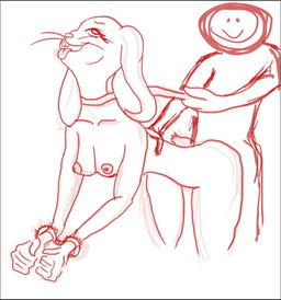 alternate_species anthro asphyxiation bdsm breasts choking duo female female_penetrated furrification leash leash_pull male male/female male_penetrating male_penetrating_female nipples open_mouth penetration sex smile anonymous_artist five_nights_at_freddy's five_nights_at_freddy's:_security_breach scottgames steel_wool_studios vanny_(fnaf) humanoid lagomorph leporid mammal rabbit sketch
